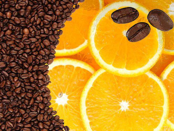 Холодный кофе с апельсиновым соком